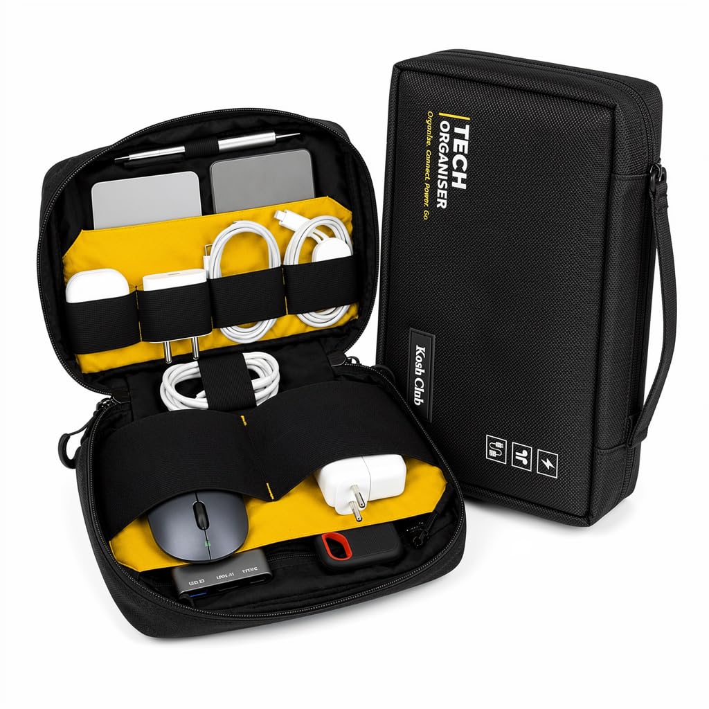 Tech Organizer 1.0: Waterproof Organizer for Electronics, Gadgets, Cables, Hard Disks and Other Accessories - Travel Kit/Pouch-image-20