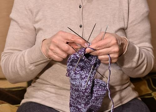 Nadelspiel Stricknadeln Set 20 cm,30 Stück Edelstahl Stricknadeln Set,Knitting Needles 2,0 mm-5,0 mm,Doppelspitzen Stricknadel für socken, Handschuhe Hüte Haustier Pullover Schals