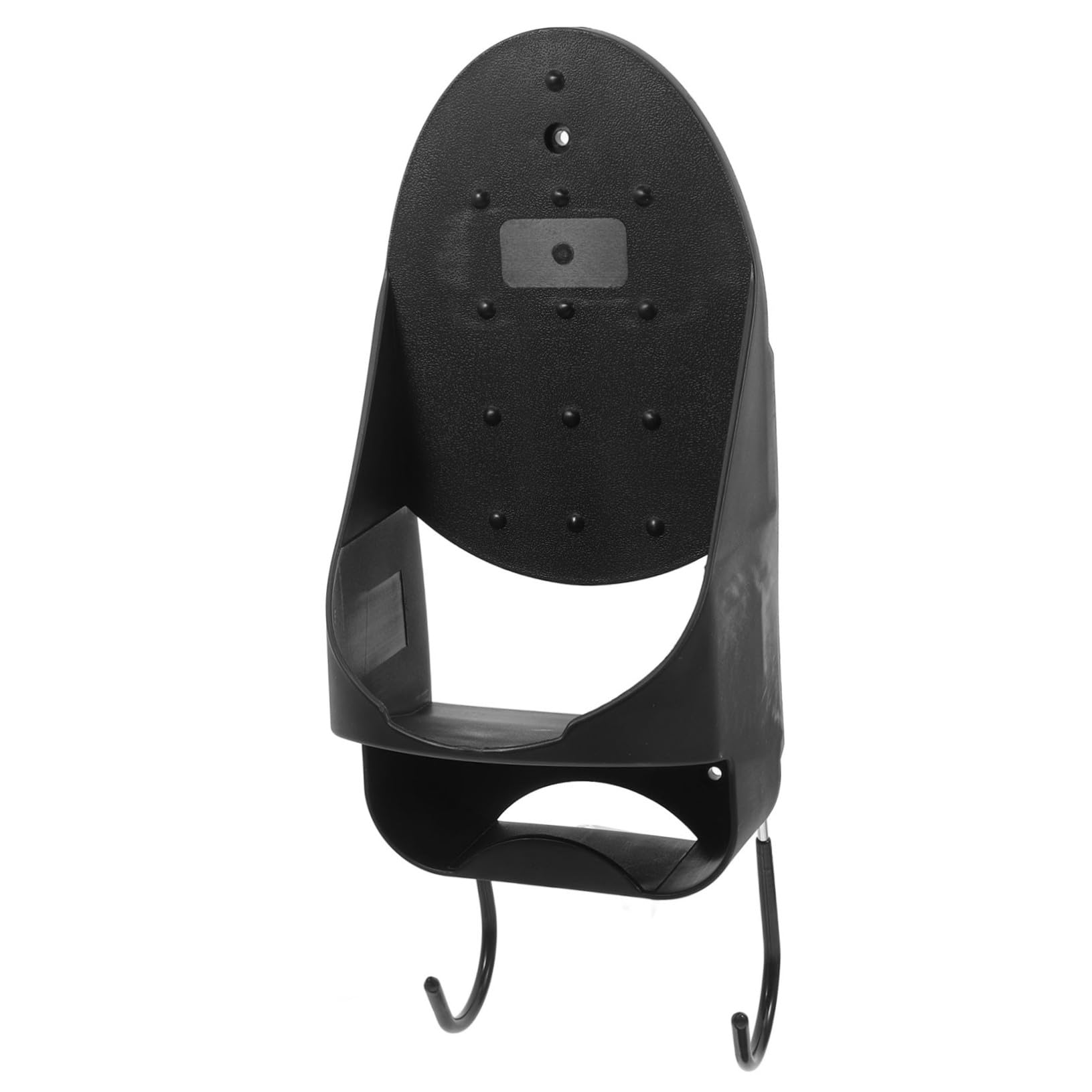 Porta Asse da Stiro e Ferro Elettrico da Parete per Camera Hotel Supporto Muro Resistente con Ganci Rimovibili Organizer Compatto per Bagno e Lavanderia Nero