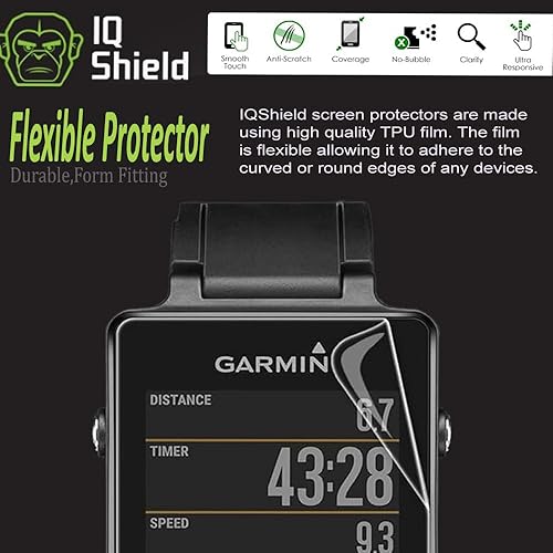 Miniatura 2 de Garmin Vivoactive protector de visualización IQ Shield Liquidskin 6-Pack cobertura completa Protector de visualización para Garmin Vivoactive HD