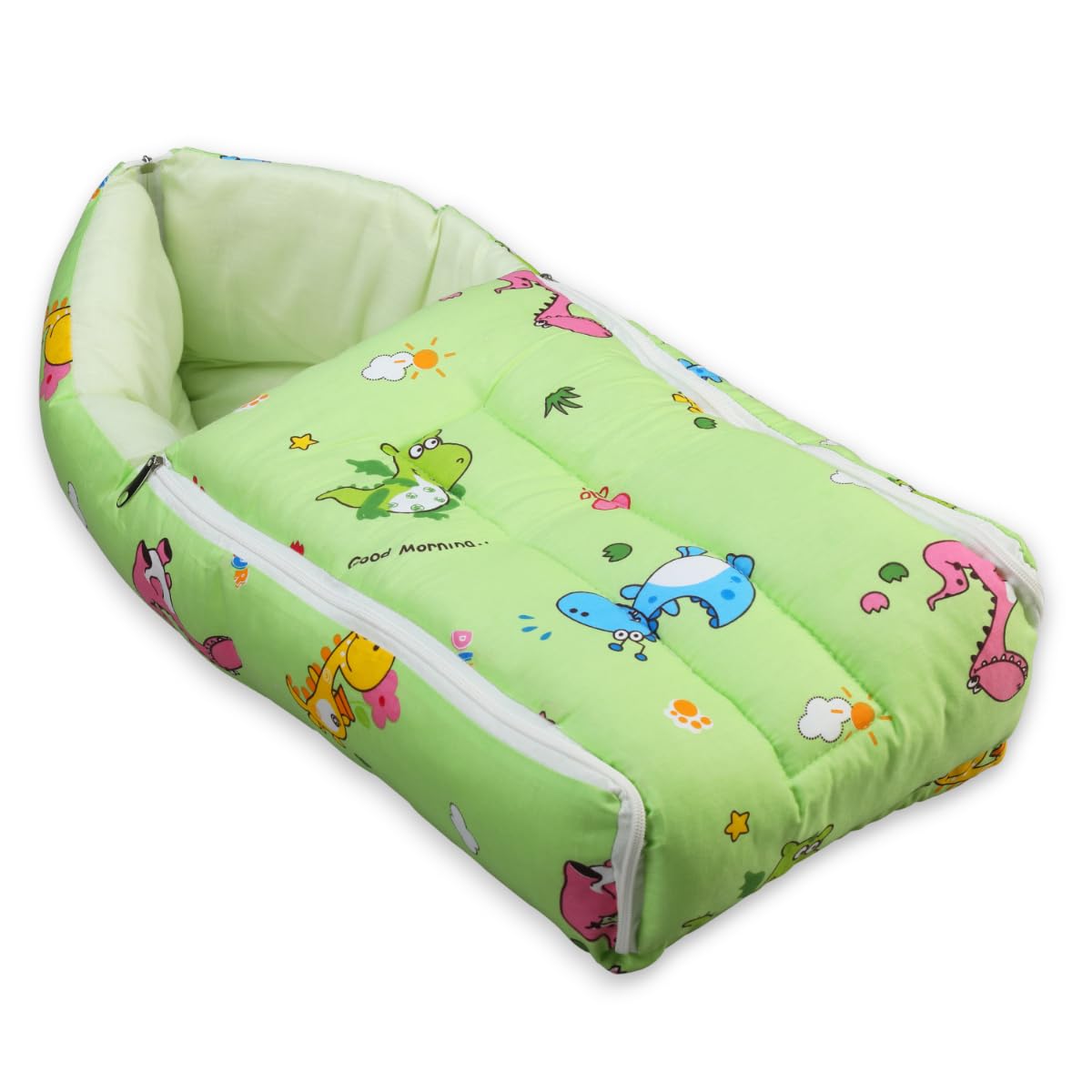 LuvLap 3 in 1 Baby Sleeping Bag and Carry Nest, Cotton Bed Cum Infant Portable Bassinet, forbaby Carrying and co Sleeping, Unisex Baby Bedding Set for New Born 0-12 Months (Animal Print,Multicolor)