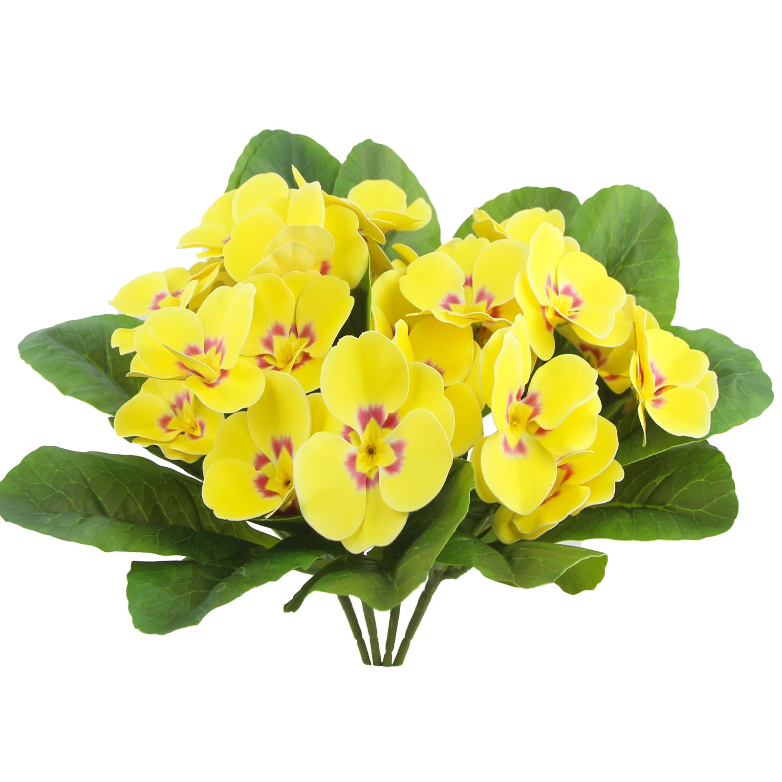 CITYES 4 x künstliche Blumen, Frühlingsblumen, gelb
