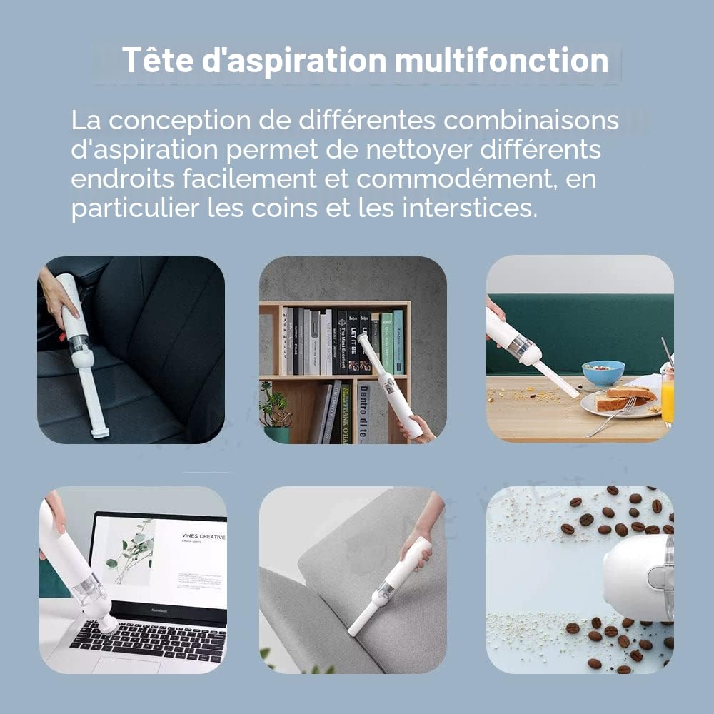 XIAOMI ASPIRATEUR À Main ASPIRATEUR MI Mini 40 W, Blanc