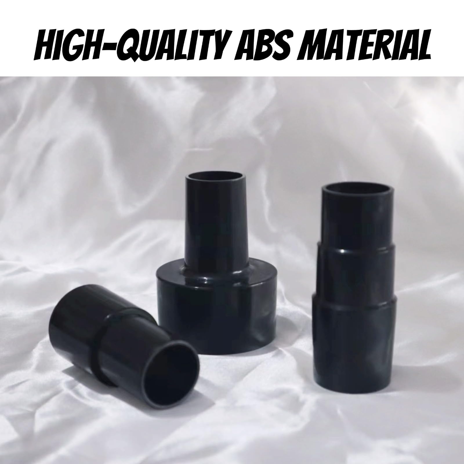 WowBstws Vacuum Hose Adapter Kit 6Pcs 1-1/4 inch to 1-3/8 inch & More Sizes, Universal Fit for Shop Wet Dry Vac, Home & Workshop Use, Durable Plastic Connectors