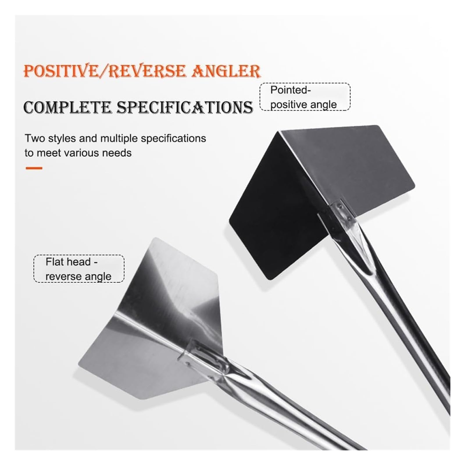 Cazzuola per cemento, Cazzuola angolare in acciaio inox for cartongesso, stucco for pareti, fango, strumenti for lisciatura di edifici interni ed esterni(Positive Angle,L)