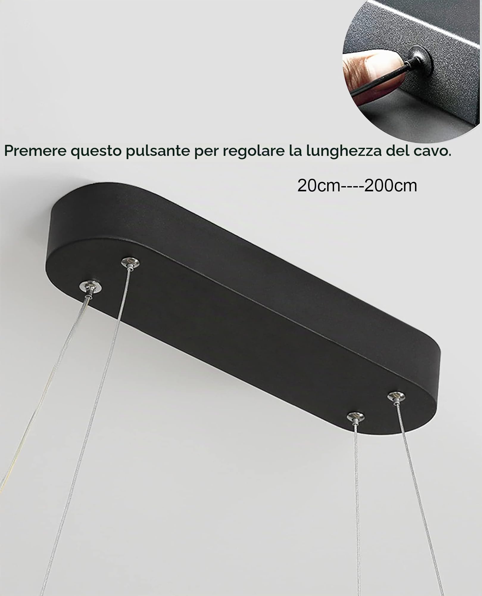 Lampada a sospensione da tavolo da pranzo, ovale, a LED, dimmerabile, con telecomando, da tavolo da pranzo, per cucina, ufficio, lampada a sospensione 90/120CM (Oro, 90CM/35.4″)