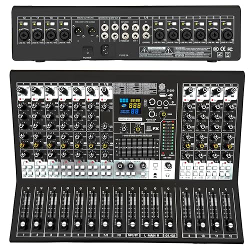 DIGIMORE 12-Channel Live Audio Mixer 99 DSP 24-Bit Effector BT