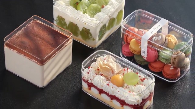 Amazon.com: Plastic Dessert Cups with Lids and Stickers,Tiramisu
