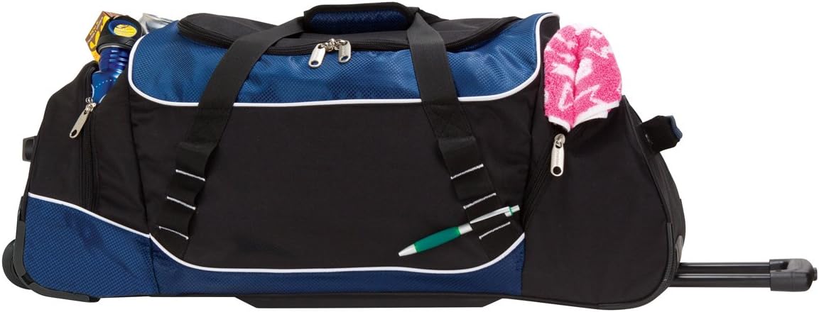 Heavy Duty 30" Rolling Carry on Sport Travel Gym Duffel Bag with Cooler