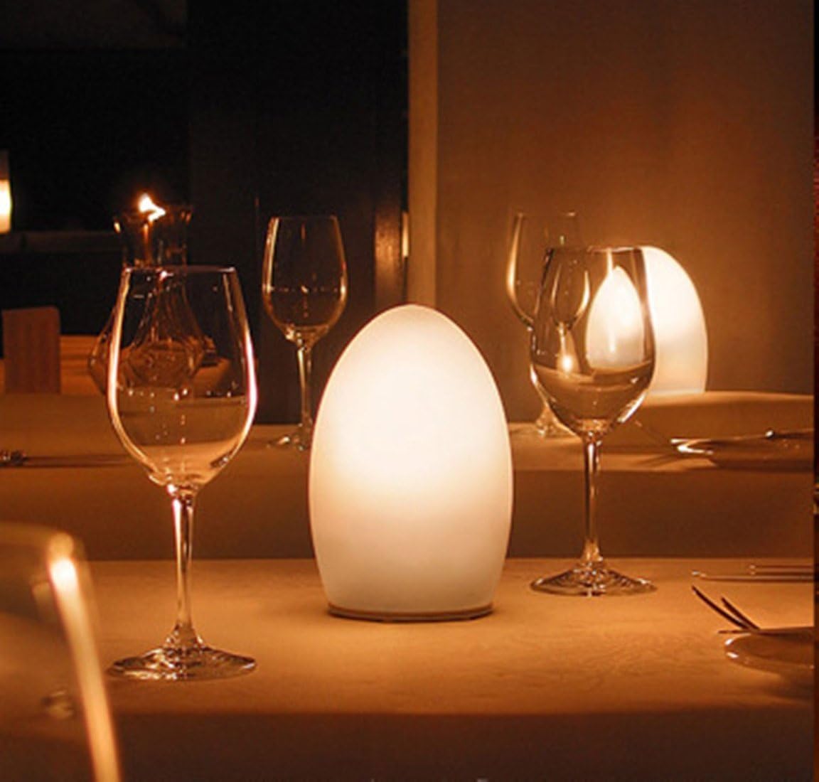 Jinsen Egg Shaped Waterproof Magic Color LED Mood Lamp Night Light With Remote Control 16 Dimmable Colors 4 Effects,Ideal for Bedroom,Restaurant,Bar,Party, Indoor & Outdoor Lightning Decor(egg)