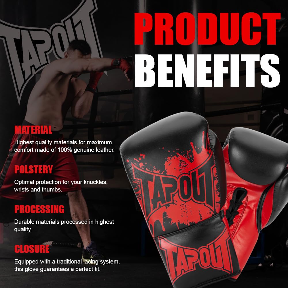 Tapout Guantoni da boxe in pelle (1 paio) Angelus