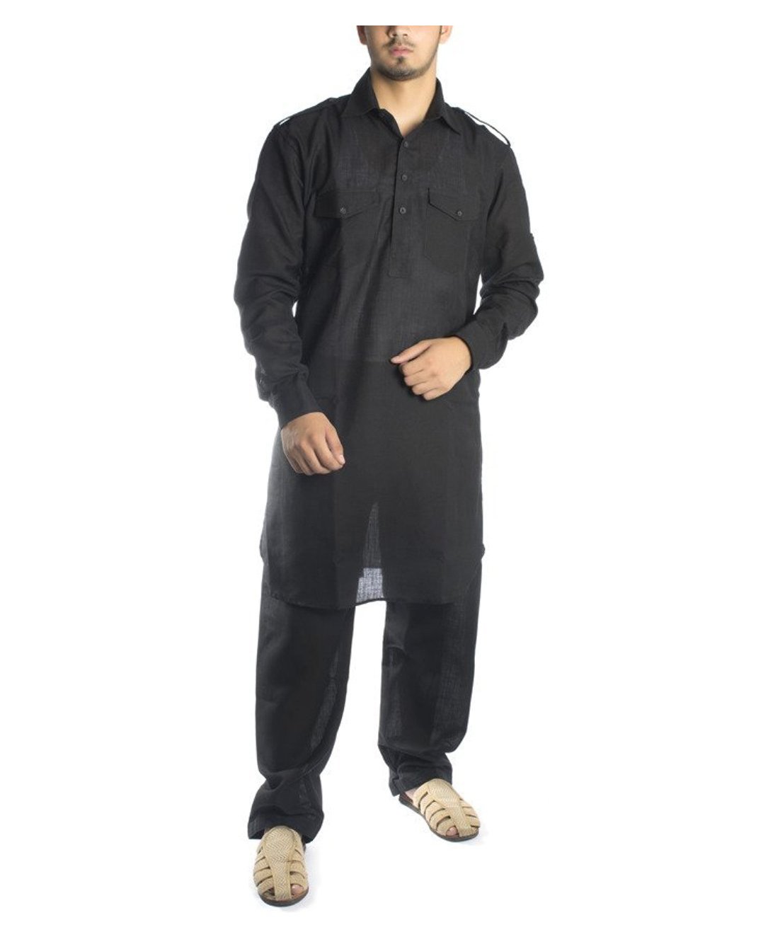 RoyalMen's Kurta Palace Ethnic Set X-Large Black