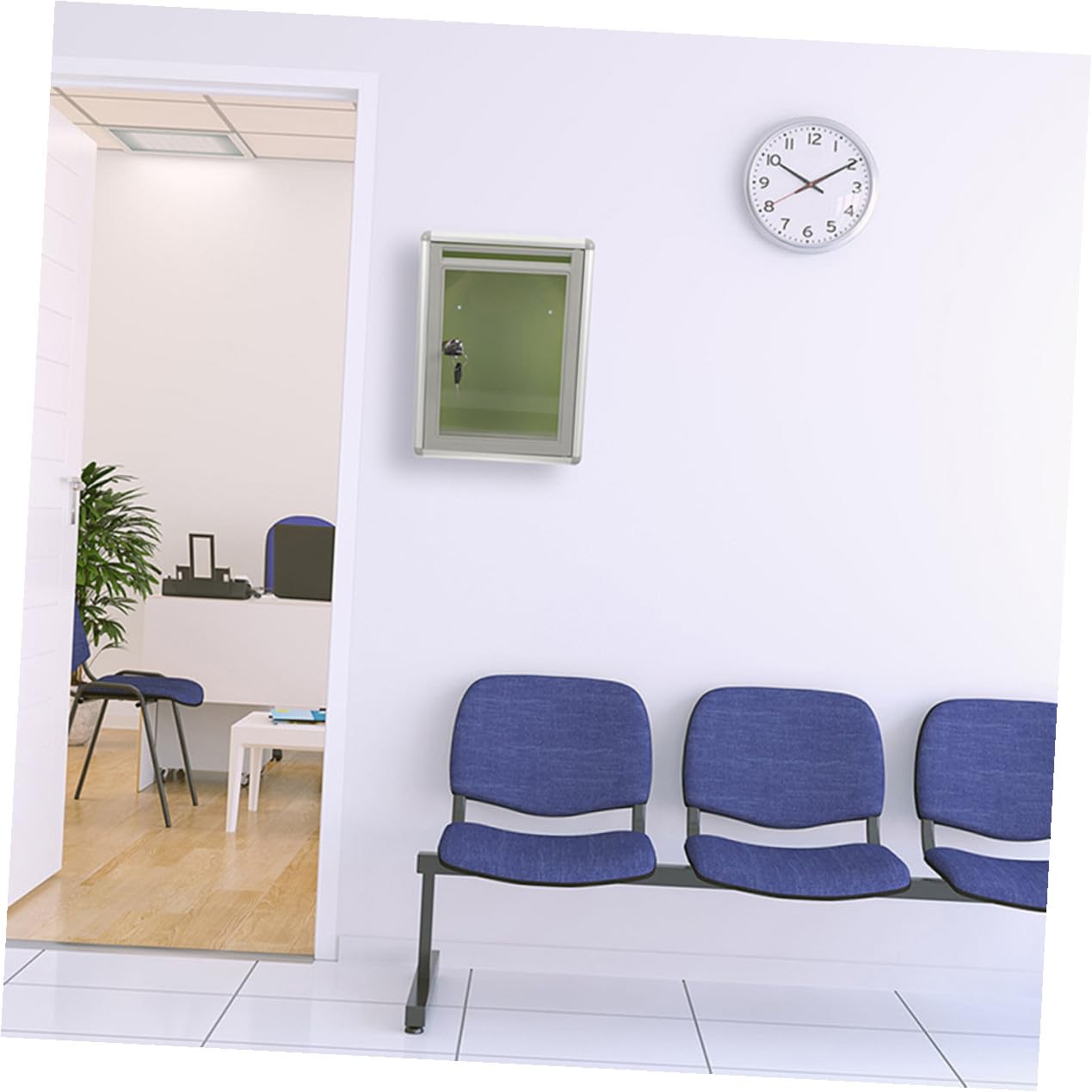 Buzón de Pared con Cerradura Transparente de Aluminio, 2 Unidades | Acrílico, Superficie Lisa, para Oficina y Exterior, Formato Compacto, Incluye Cierre de Seguridad