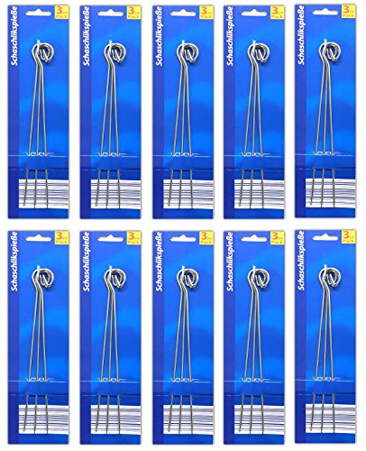 HAC24 30x Schaschlikspieße 21 cm Fleischspieße Obstspieße Grillspieße Fleischnadel