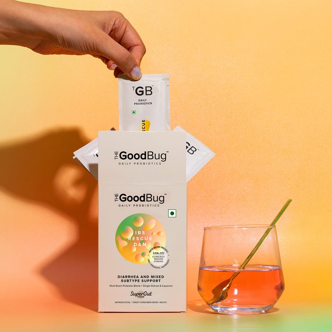 The Good Bug IBS Rescue D&M | Pre & Probiotic for Chronic Diarrhea, Watery Stools & Abdominal Discomfort Relief | Gut Health Supplement with L. rhamnosus GG & S. boulardii | 15 Day Pack 1