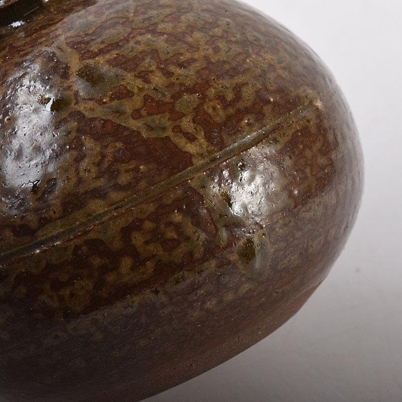 茶道具 丹波焼 尾中窯 市野信水造 茄子茶入 仕覆付 共