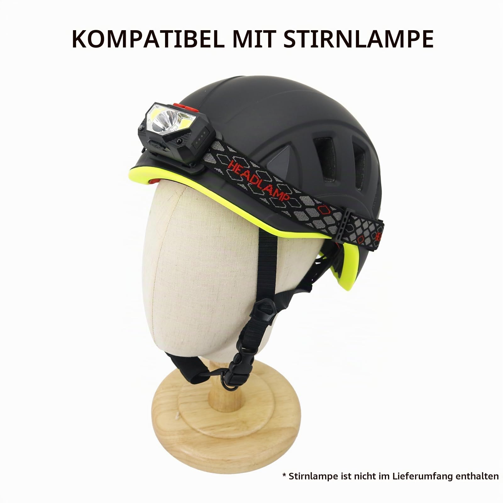 NewDoar Kletterhelm Halbkuppelhelm Ultraleichtes Design mit 11 Belüftungsöffnungen und Stirnlampenclips für Fels-/Eisklettern Höhlenerkundung, Rettung, verstellbar 57–62 cm (Männer/Frauen)