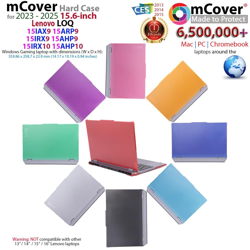 mCover Funda solo compatible con computadoras Lenovo LOQ 15IAX9 15ARP9 15IRX9 15IRX9 15AHP9 15AHP9 15IRX10 15AHP10 Series Windows (no para otros modelos Lenovo), color negro