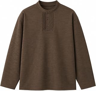 ]Men's Autumn Top, High-End Feel, Long Sleeve, Versatile for Work, Pure Cotton Comfortable