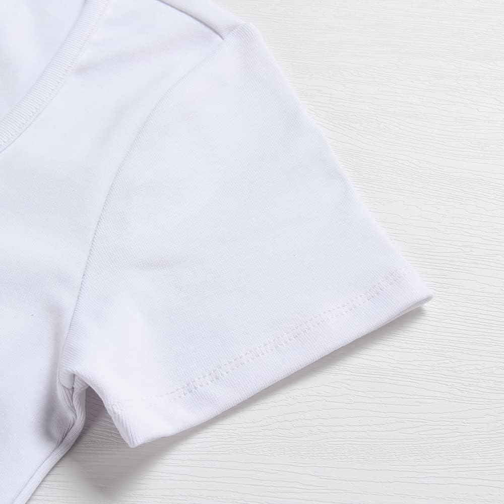 Artfish Women's Casual Short Sleeve Scoop Neck Fitted Workout Basic Crop Top Teen T-Shirts - Image 5