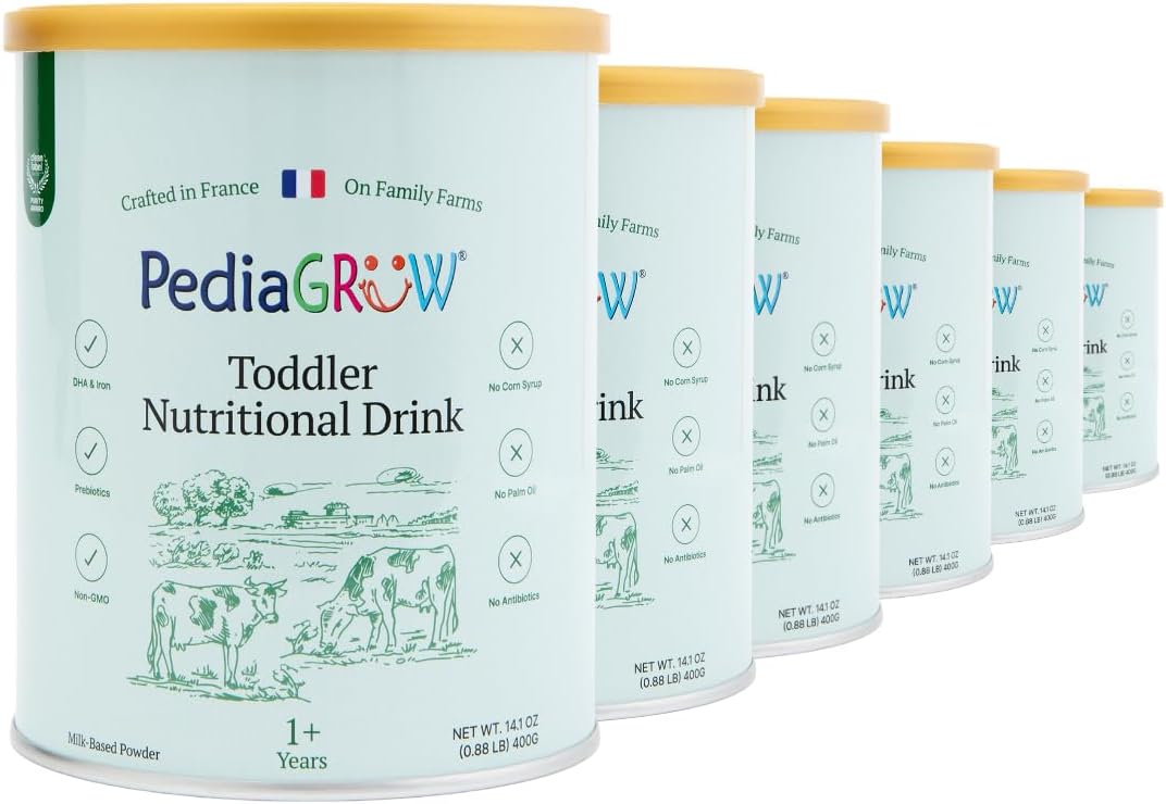 Premium European Toddler Nutritional Milk Drink Powder | Made in France, Grass-Fed Milk | DHA, Iron & Protein | Non-GMO | Great for Smoothies & Picky Eaters | 1 Year and Older - 6 Pack