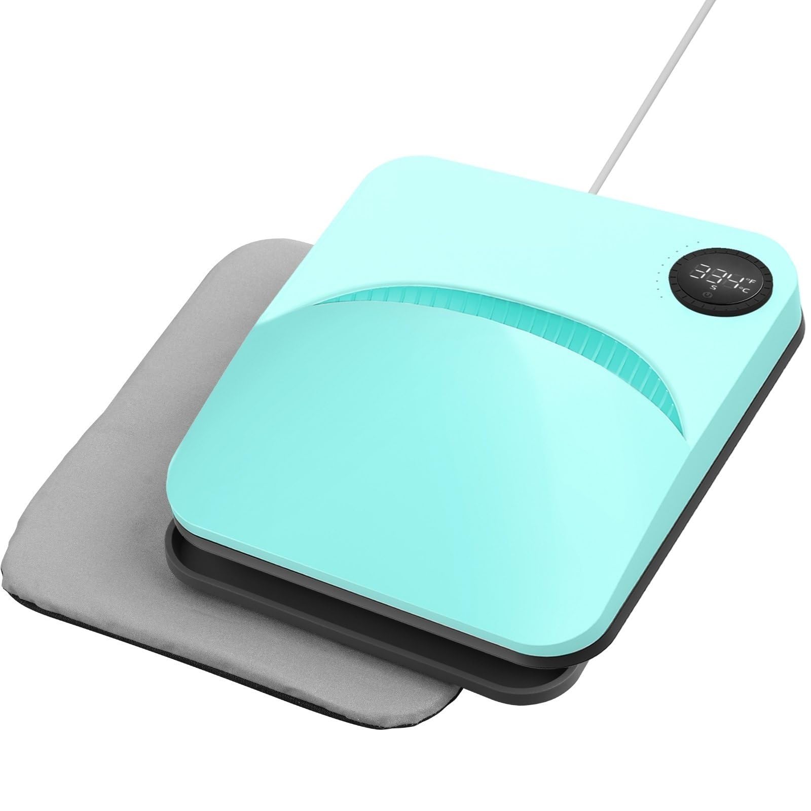 Jvddi Mint Green Heat Press 9 X 9 In Portable Easy Press Sublimation Transfer Diy T-Shirt White And Orange/Mint Green/White And Blue (Color : Size : 1)
