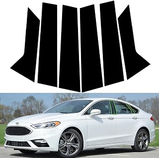 for Ford Fusion Pillar Trim, Glossy Black, 6-Piece Set