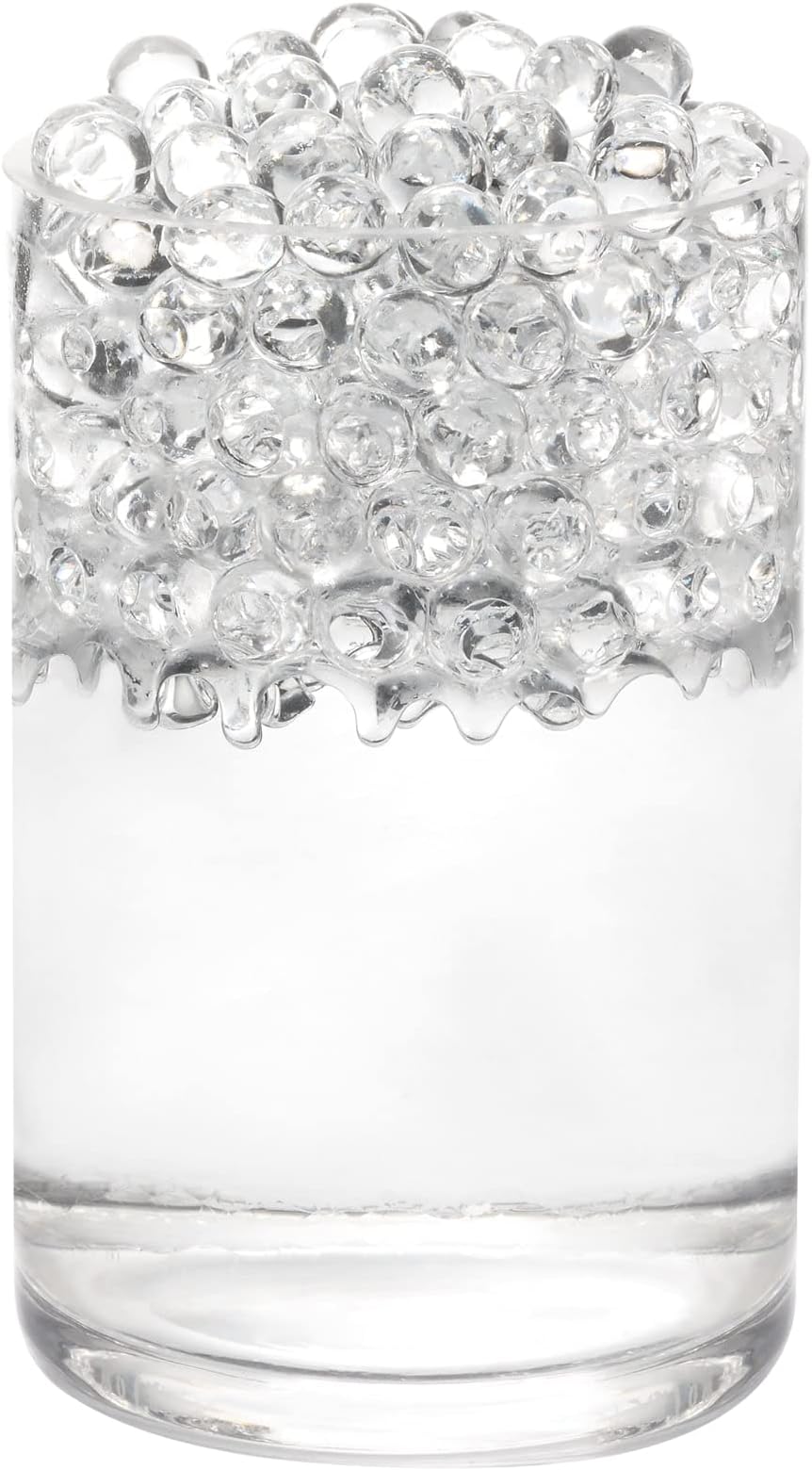 50000 Clear Water Beads, Water Gel Beads for Vase Filler, Floating Pearls, Christmas Decoration, Wedding Centerpiece, Floating Candles, Planting, Floral Decoration (9-11MM)