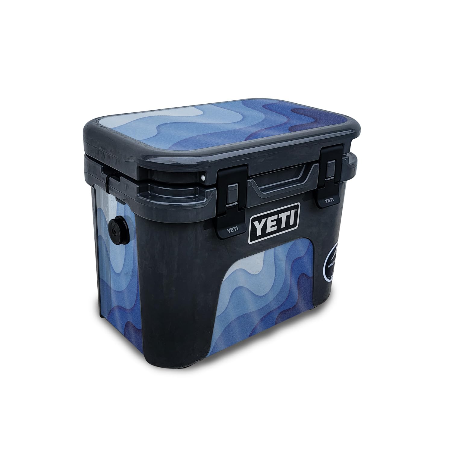 Glossy Glitter Skin Compatible with Yeti Roadie 15 Hard Cooler - Papercraft Blue - Premium 3M Vinyl Protective Wrap Decal Cover - Easy to Apply | Crafted in The USA by MightySkins
