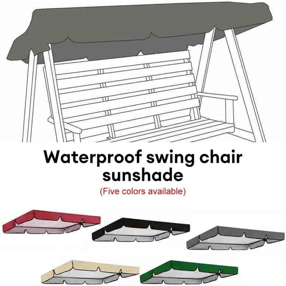 Copertura di ricambio per dondolo da giardino, impermeabile, resistente ai raggi UV, per patio e giardino, adatta a 210 x 145 x 18 cm, protezione resistente alle intemperie