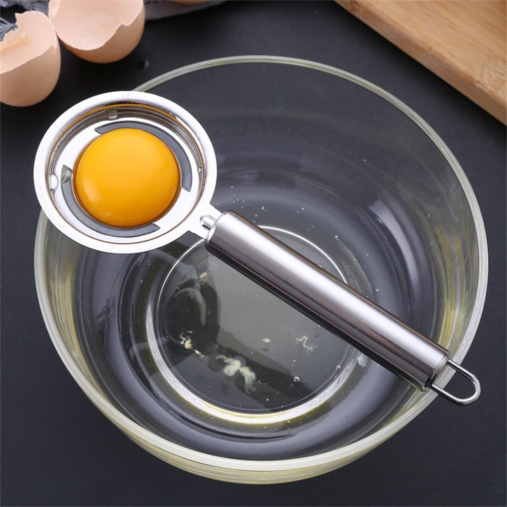Egg Yolk Separator Stainless Steel Egg Yolk Egg White Egg Strainer Kitchen Baking Tools(3pcs)