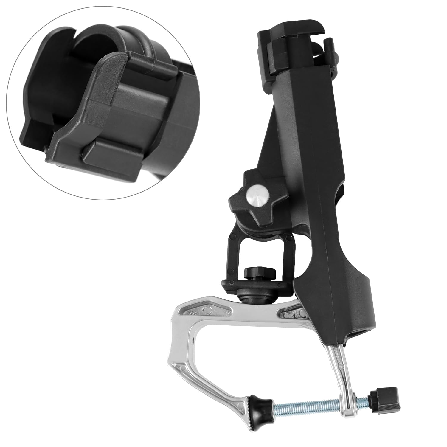 QWORK Pack de 2 portacañas de Pescar para embarcaciones, Ajustables 360 Grados