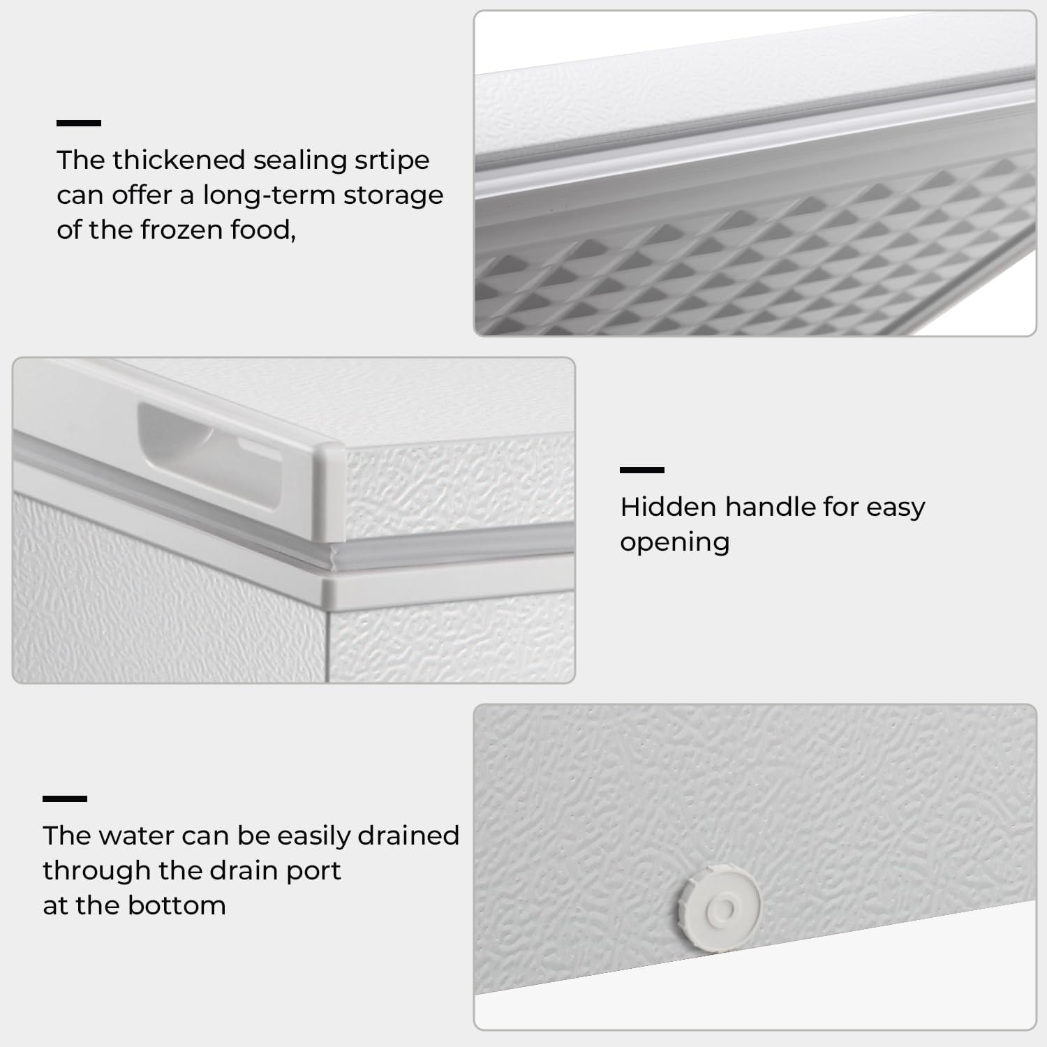 Electactic Chest Freezer 2.0 Cubic Feet Compact Freezer With 2 Removable Baskets, Free Standing Top Open Door Deep Freezer, Adjustable Temperature For Home Dorm, Bar, Basement, Kitchen on Fridge.com - View 5