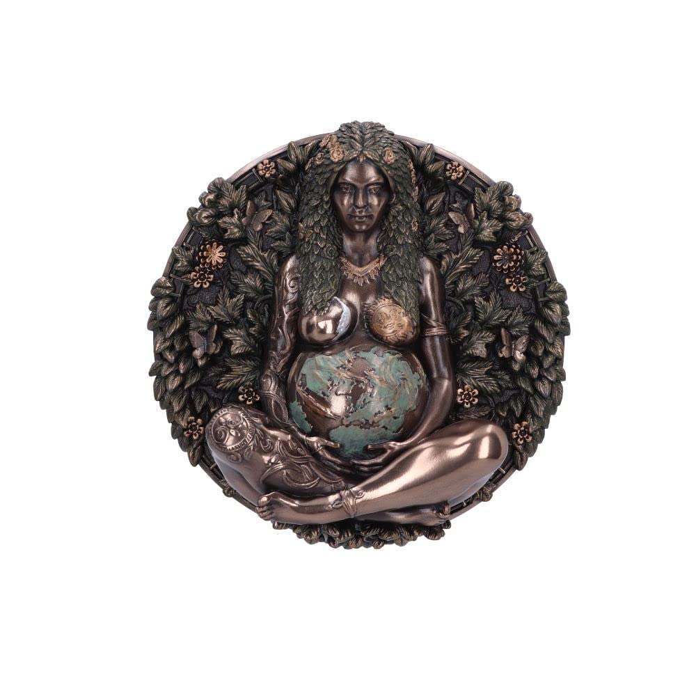 Nemesis Now Mother Earth Wall Plaque 15cm, Resin, Bronze, Mother Earth Wall Plaque, Expertly Hand-Painted, Cast in the Finest Resin