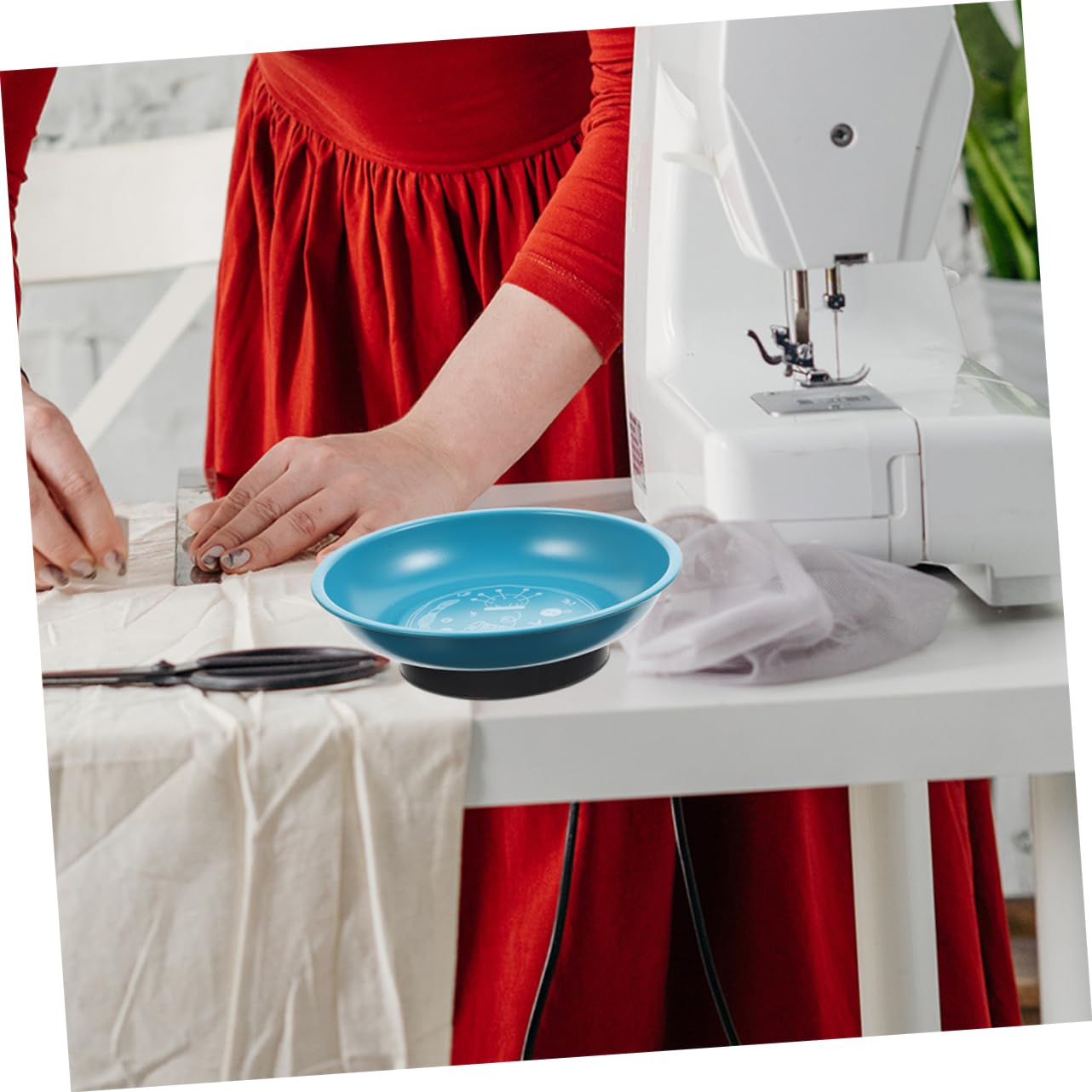 Packung Magnetische Nadelbox als Nähnadel Organizer, Blau Gelb