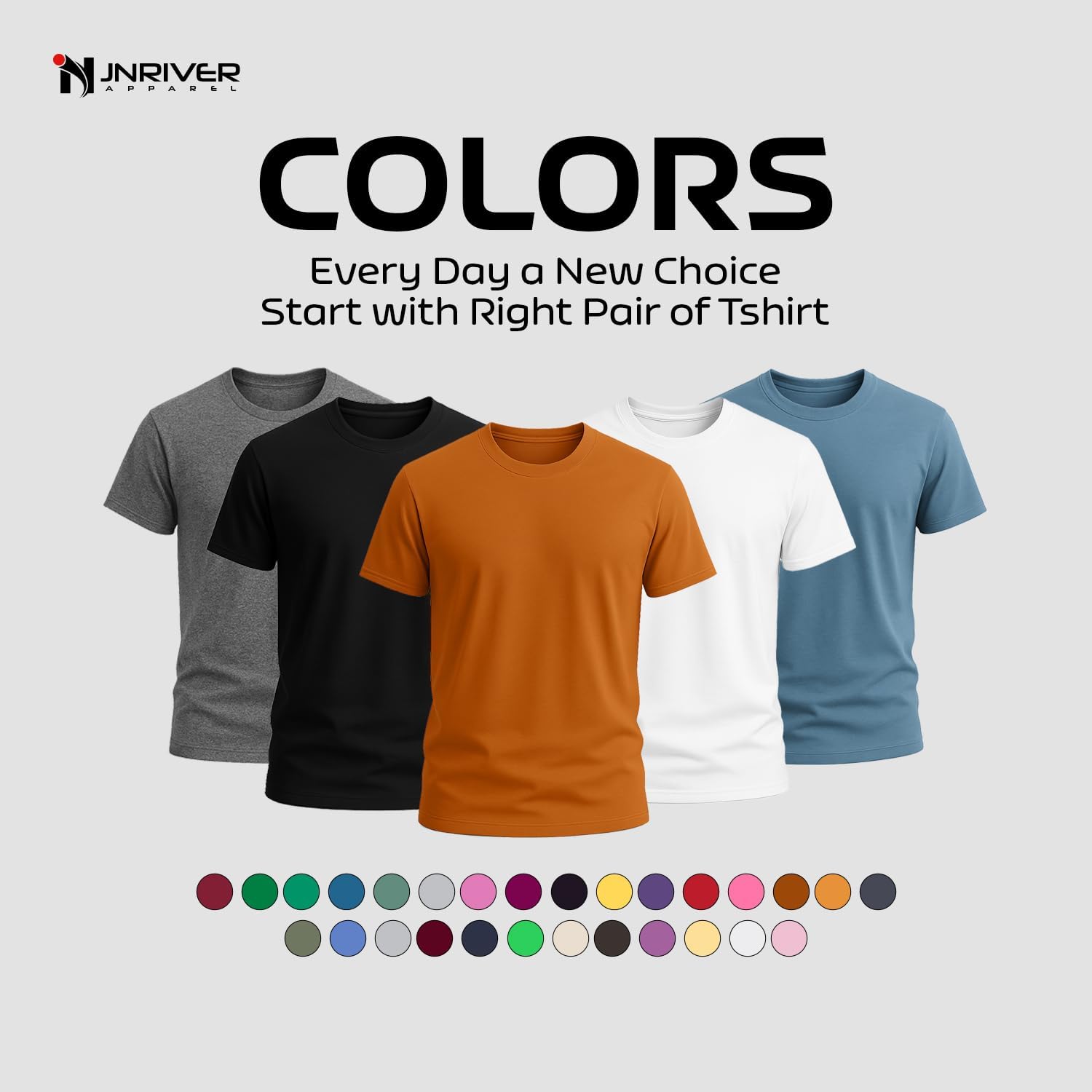 Adult Heavy Cotton T-Shirt Breathable Crewneck Soft and Comfortable T-Shirts for Men - Image 4