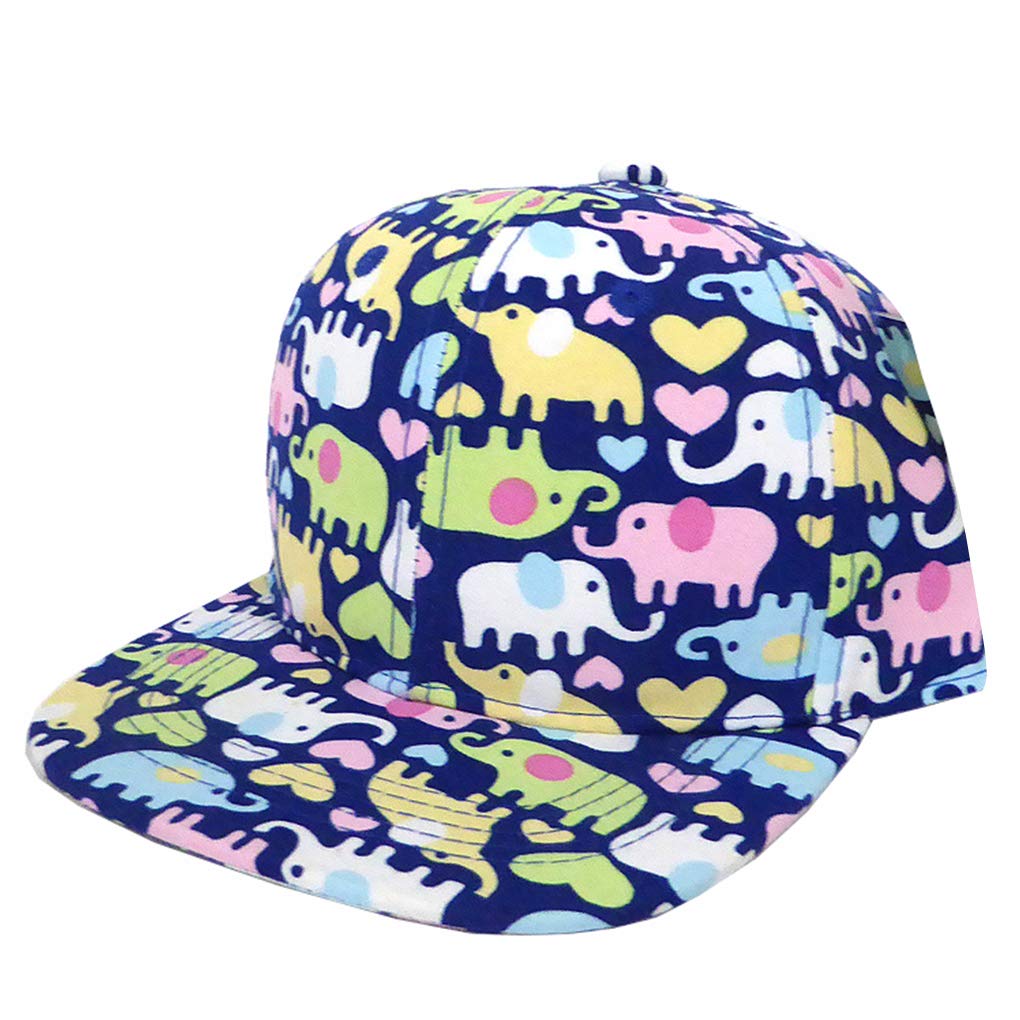 SILVERFEVER Infant Toddler Kids Junior Solid Color Structured Snapback Cap Flat Bill Trucker Hip Hop Hat (Infant-Toddler 48