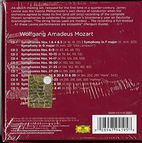 インポート盤・12CD 《Mozart;Complete Symphonies》 初期化済