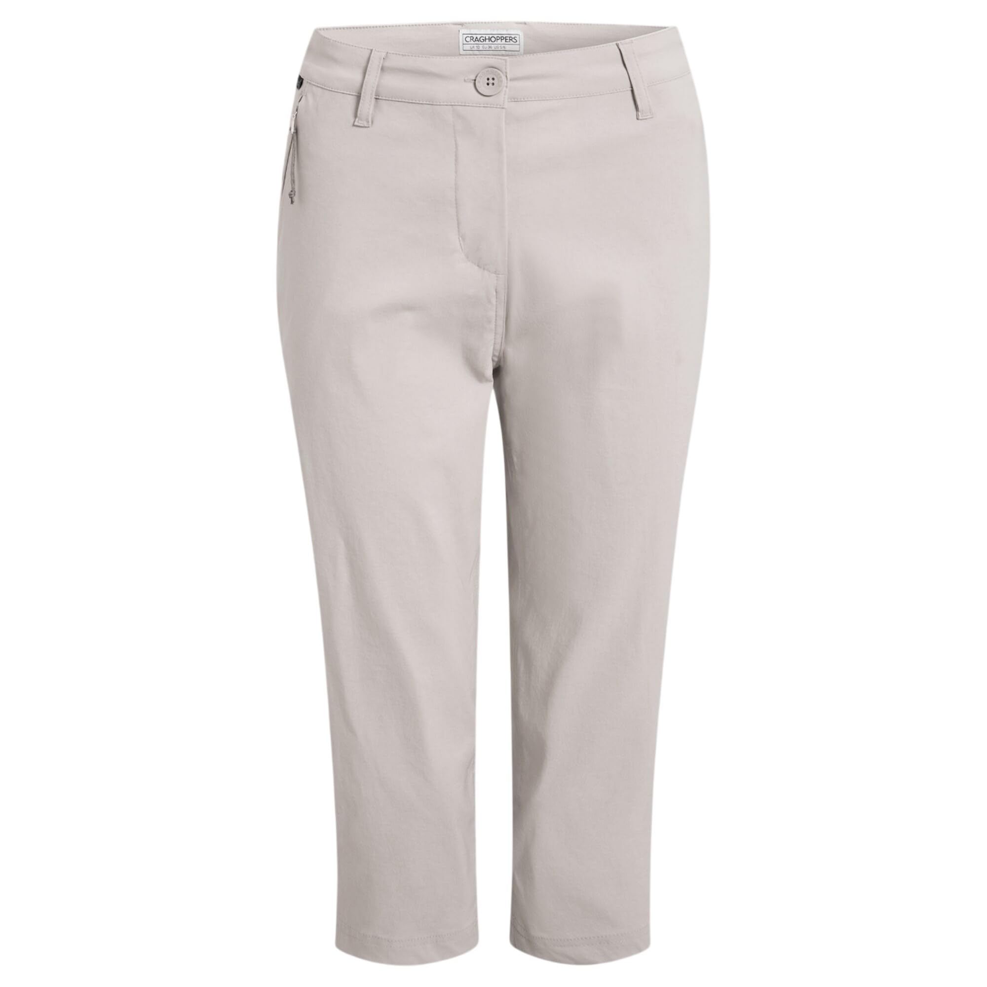 Craghoppers Womens Croptrousers Kiwi Pro III Crop Walking Trousers, Oyster, 14 EU