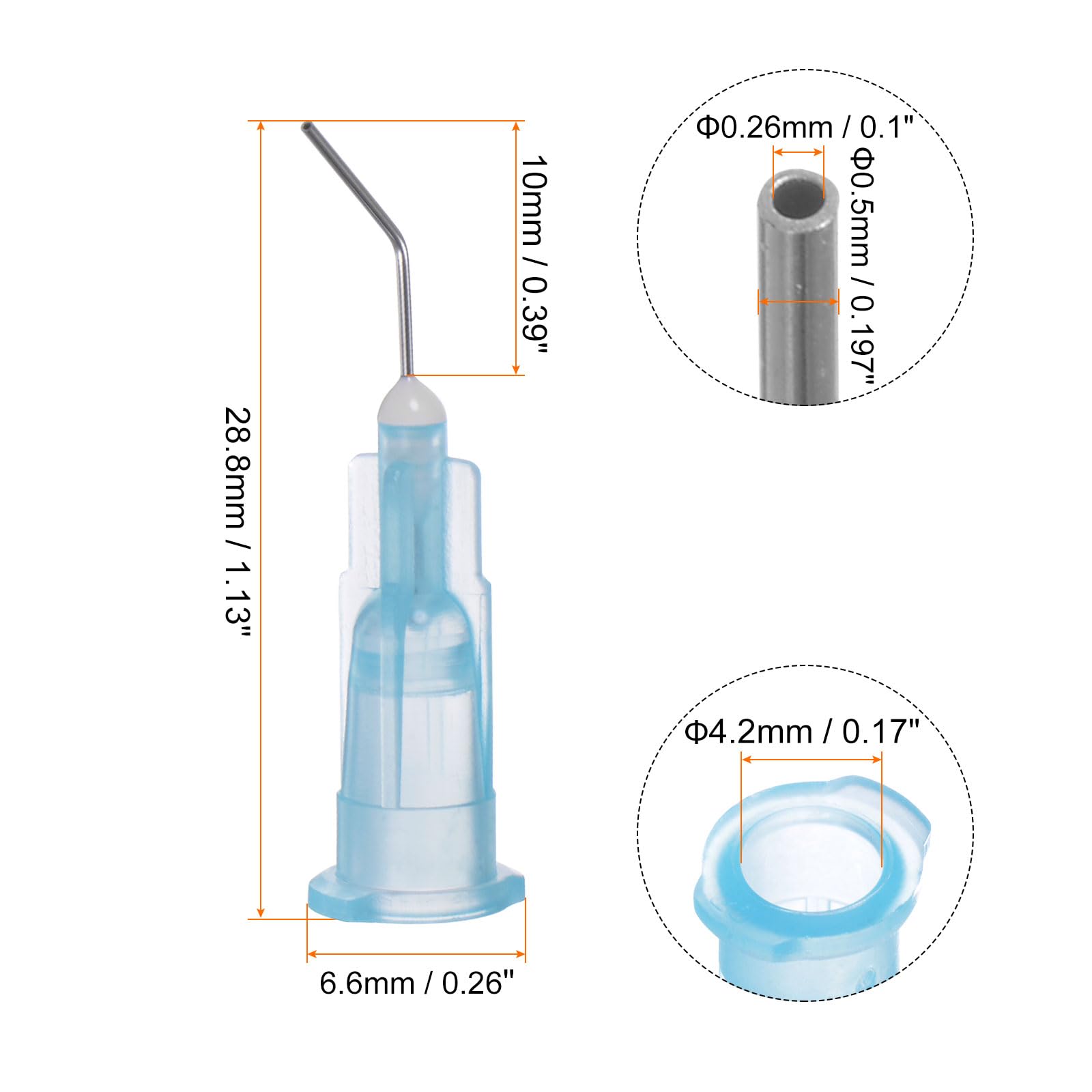 QUARKZMAN 24 Stück Gebogene Dosierkanülen – 16 Gauge, 1 Zoll, 45° Winkel, Luer-Lock, Für Klebstoffe & Harze, Inkl. Aufbewahrungsbox