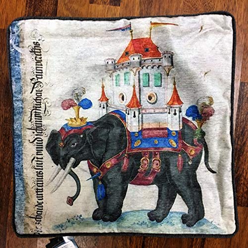 About Home Housse de Coussin, Orient Elephant, Taille Unique Cover