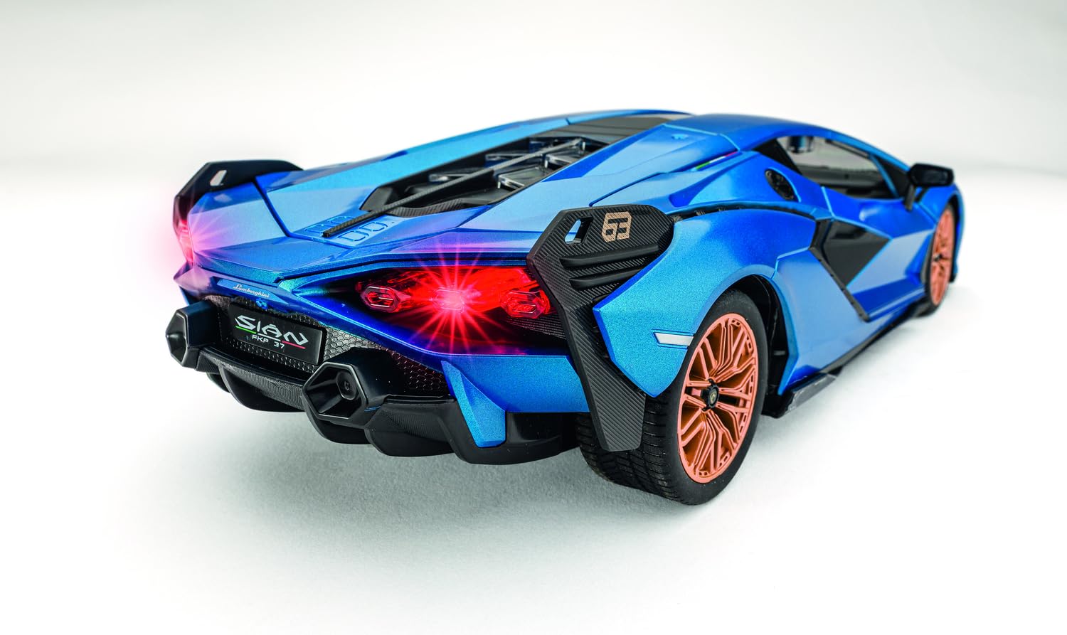 Carson 1:14 Lamborghini Sián 2.4GHz 100% RTR - Coche teledirigido, iluminación LED, RC, vehículo RC, RC Auto 1:14, Juguete teledirigido