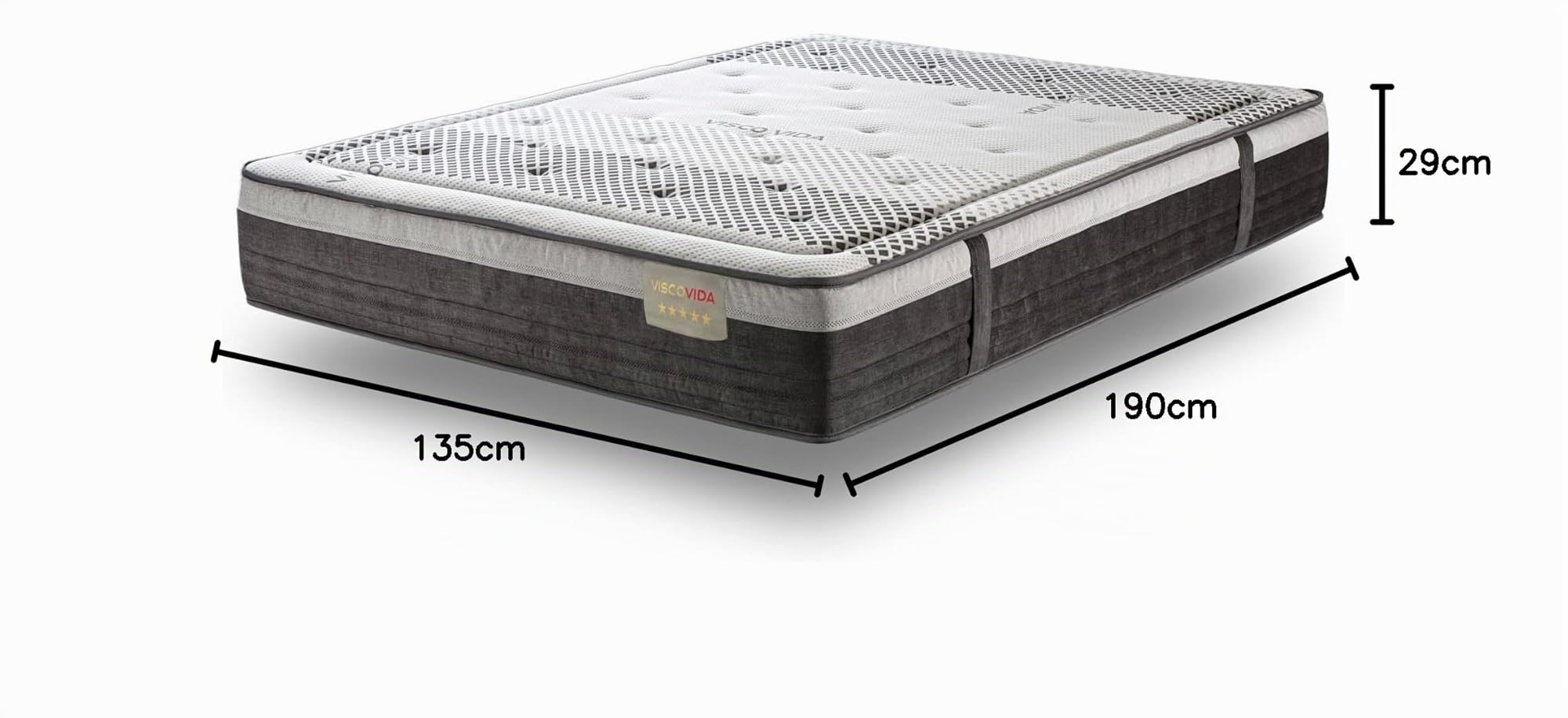 T-ORMU Matelas 140x190 Mémoire de Forme Premium – 27 cm Épaisseur – Matelas Ferme Orthopédique 7 Zones – Soulage Le Mal de Dos – Hypoallergénique Respirant – pour 2 Personnes