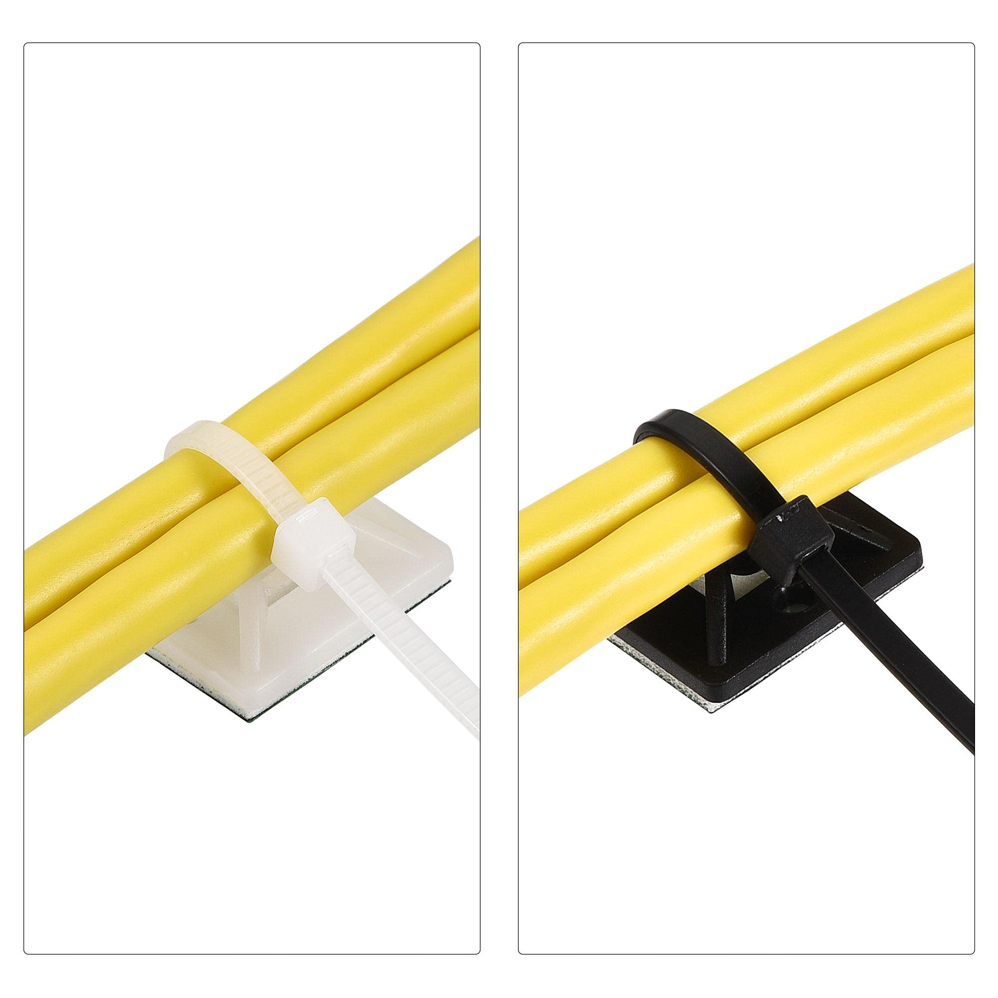 Fascette Fermacavi In Nylon Con Foro Per Vite – 20 Cm, Bianche – Sourcingmap – 50 Pezzi - 2