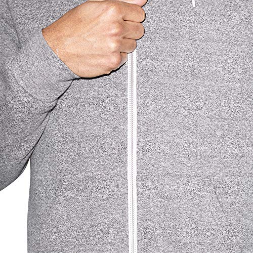 American Apparel Unisex-Adult Peppered Fleece Long Sleeve Zip Hoodie4