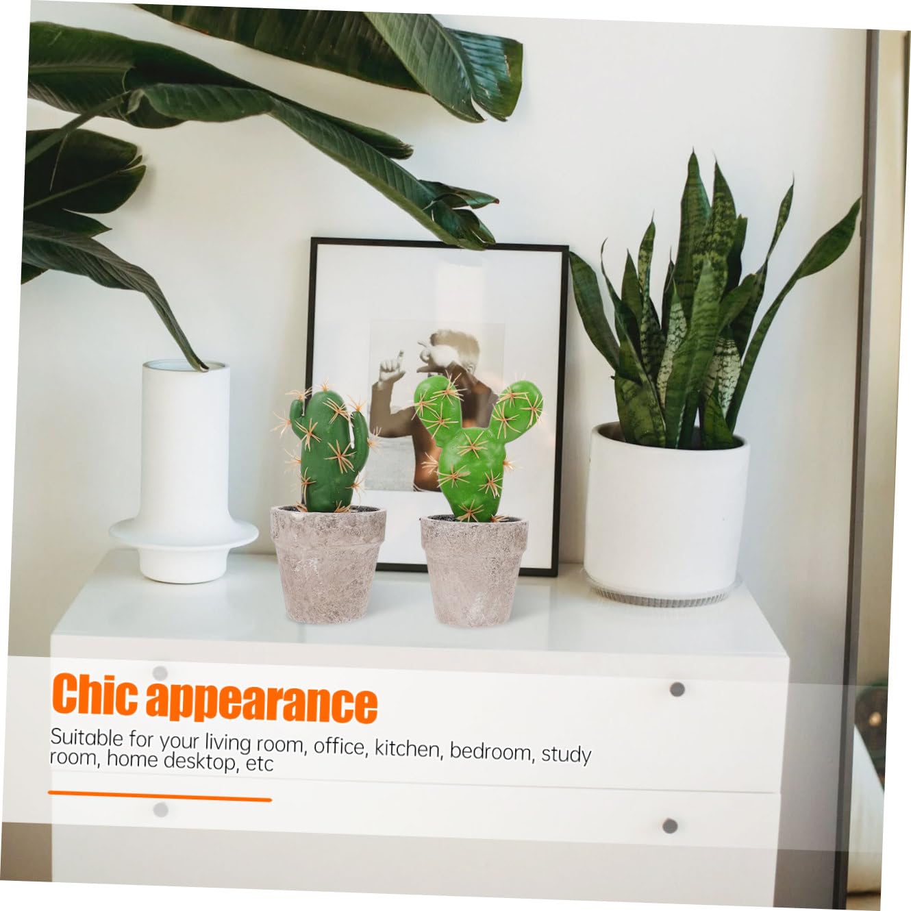 TOYANDONA Set 4 Piante Grasse Finte in Polpa e Plastica Decorazioni da Interno, Bonsai Artificiali Verdi per Ufficio e Camera da Letto, Aspetto Naturale e Facile Cura