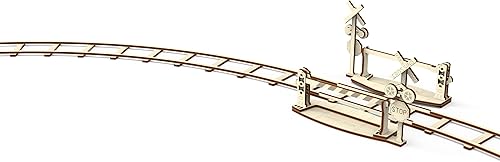 Miniatura 3 de WOODEN.CITY Modelos de madera 3D construibles para adultos, paso circular a través del tren, ferrocarriles, fiesta de cumpleaños para adultos,