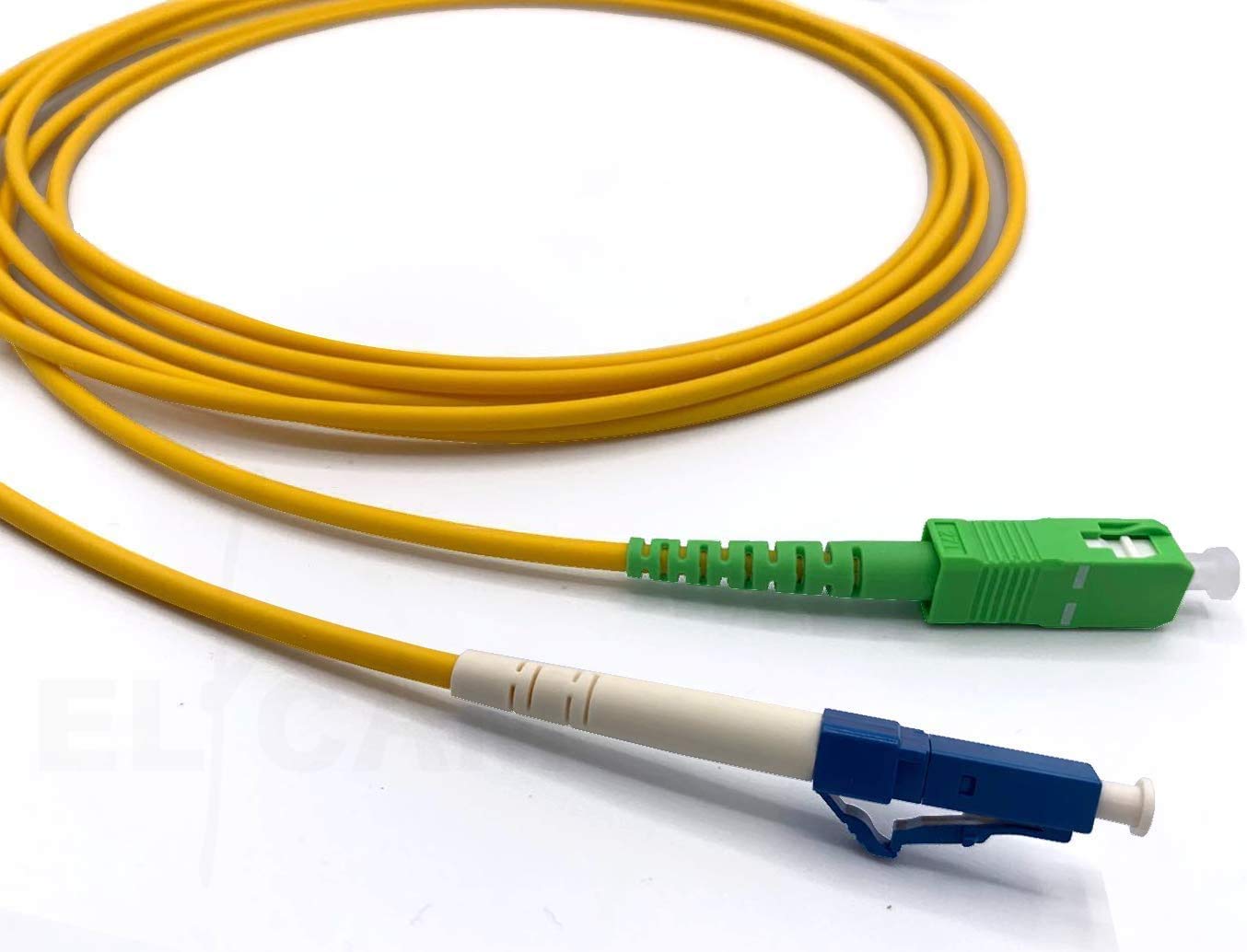 Elfcam Cavo Fibra Ottica SC/APC per LC/UPC Simplex Monomodale 9/125μm LSZH (1M)