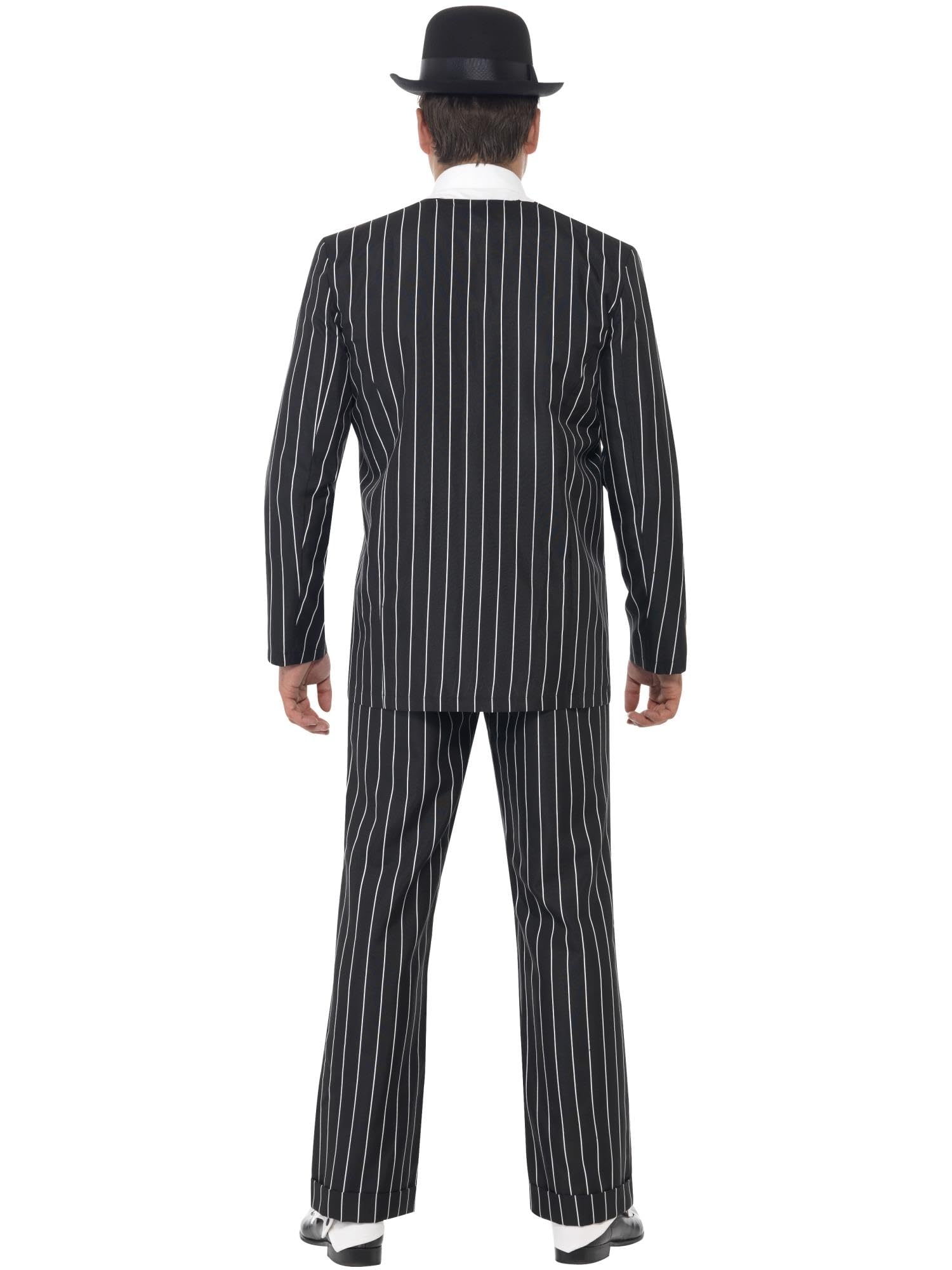 Smiffys, Herren Klassischer Gangsterboss Kostüm, Jacke, Krawatte, Weste mit Mock Hemd und Hose, Größe: L, 23042
