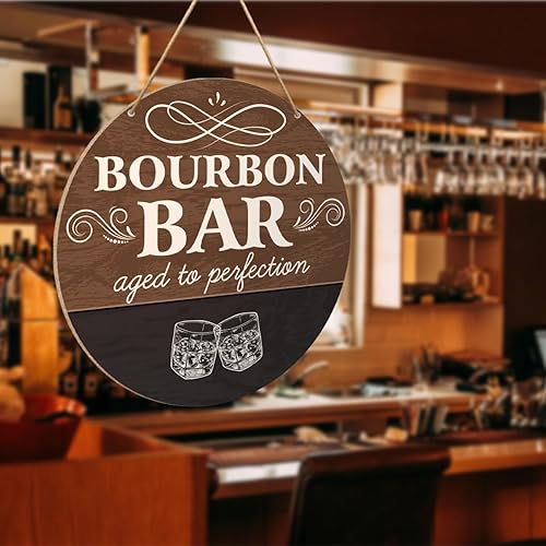 Miniatura 5 de Letrero de pared con diseño de bar de Bourbon, decoración de bar de whisky de granja para el hogar, cocina, pub, cueva, pub, rústico, hogar, bar,